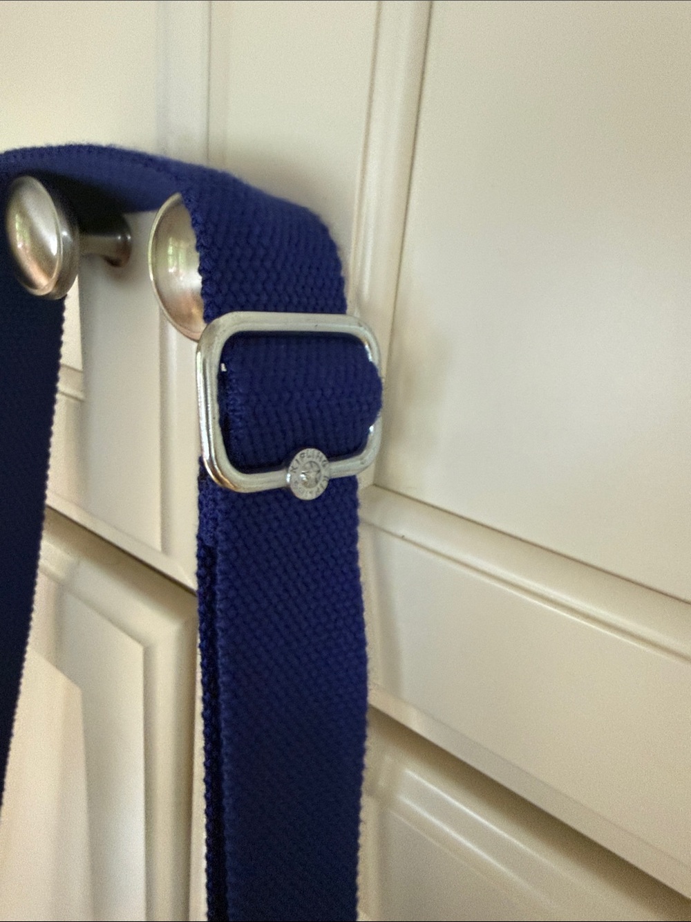 Kipling Royal Blue Crossbody Bag with Monkey Charm 11”X10” - Picture 7 of 10